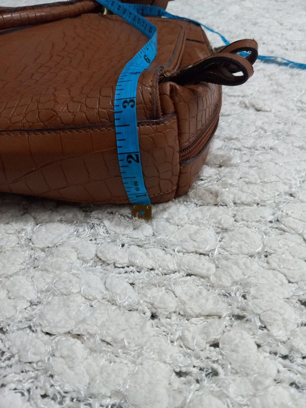 Bueno Tan Croc-Embossed Laptop Business Tote Shouldet Trap NWT